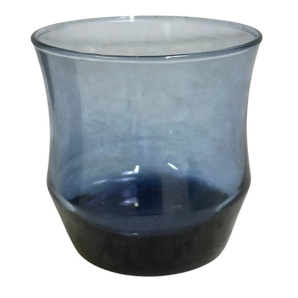 Libbey Apollo Blue Flat 6 oz Vintage Tumblers Retro Drinking Glasses-Set of 3 - Picture 3 of 4